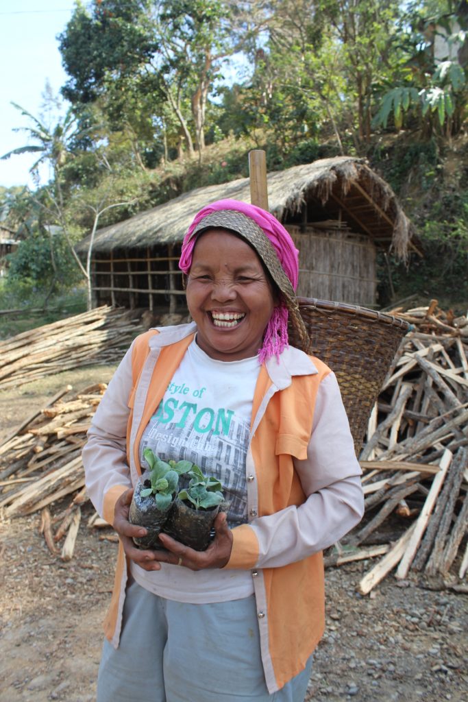 Farmer Thiengi in Saidan village [image by: Ninglun Hanghal]