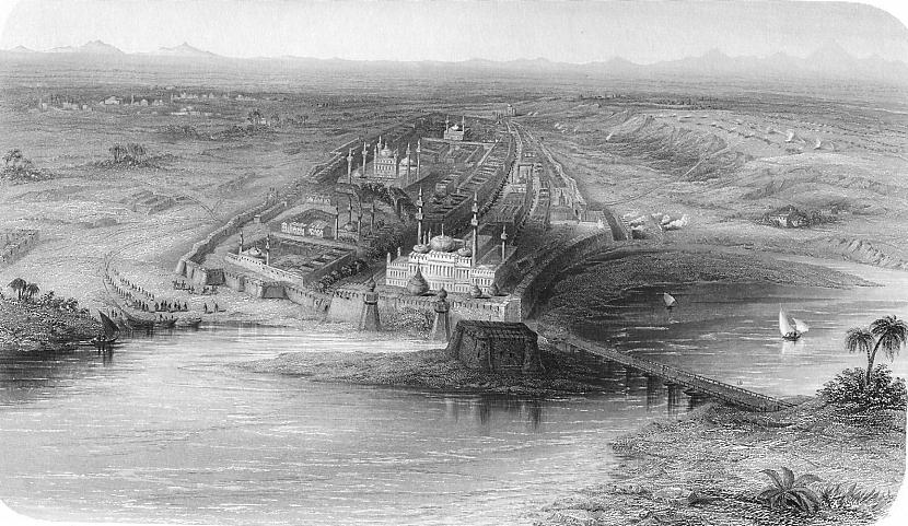 Shahjhanabad, the old city, in 1858 [image from: The Yamuna River Project]