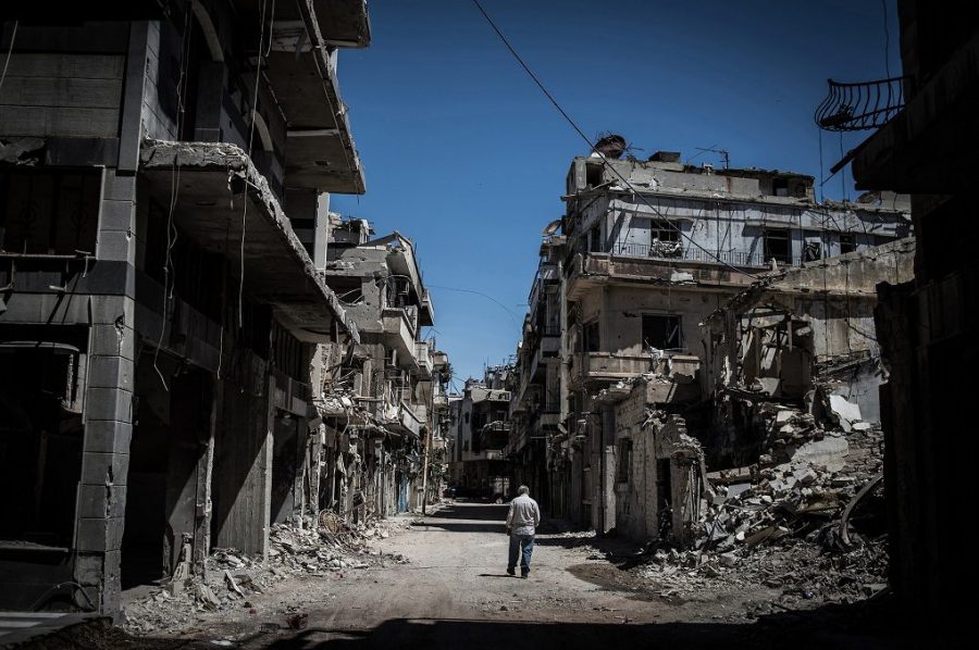 The Syrian conflict, often seen as the first climate change induced war, has led to greater scrutiny of the links between climate change and conflicts [image by: Chaoyue PAN / FLICKR]