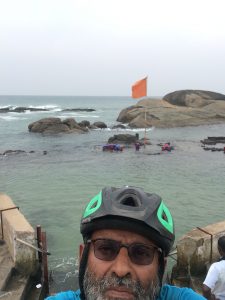 Triveni Sangam in Kanyakumari- meeting of Bay of Bengal, Indian Ocean and Arabian Sea - southernmost tip of India