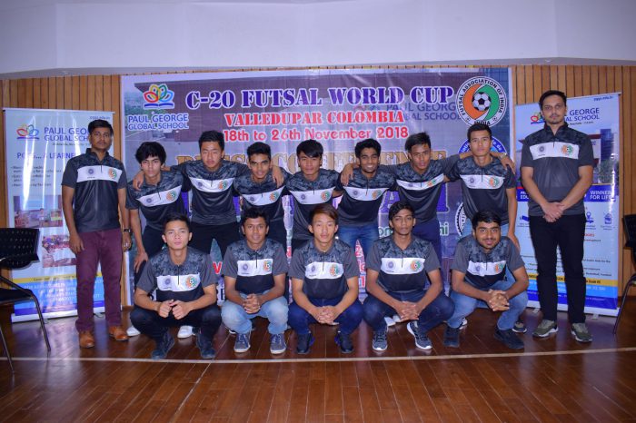 U-20 Indian Futsal Team with coach Mr. Bishal Chetri